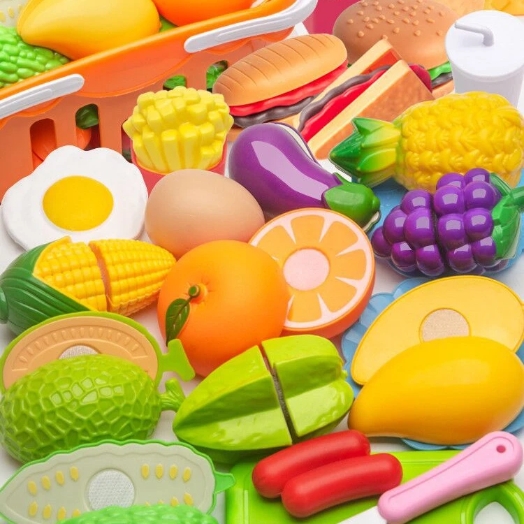 Mini kitchen games kids fast food toys burger french fries cola cake model DIY kitchen toys kids educational toys