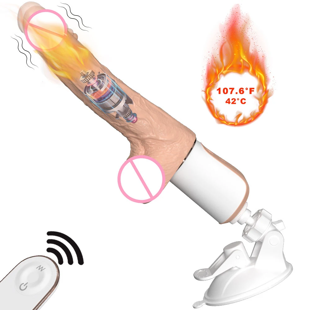 S-HANDE heating rotation thrusting 9 modes vibration remote dildo simulated artillery realistic 12 inch dildo liquid silicone