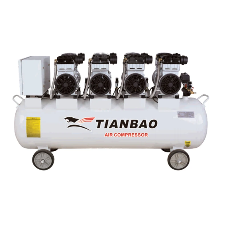 TBW-1100*4-180 800L/min 1440 r/min 1.1*4HP/KW 63.7*8mm 180L High Pressure Oil Free Portable Air Compressor Price