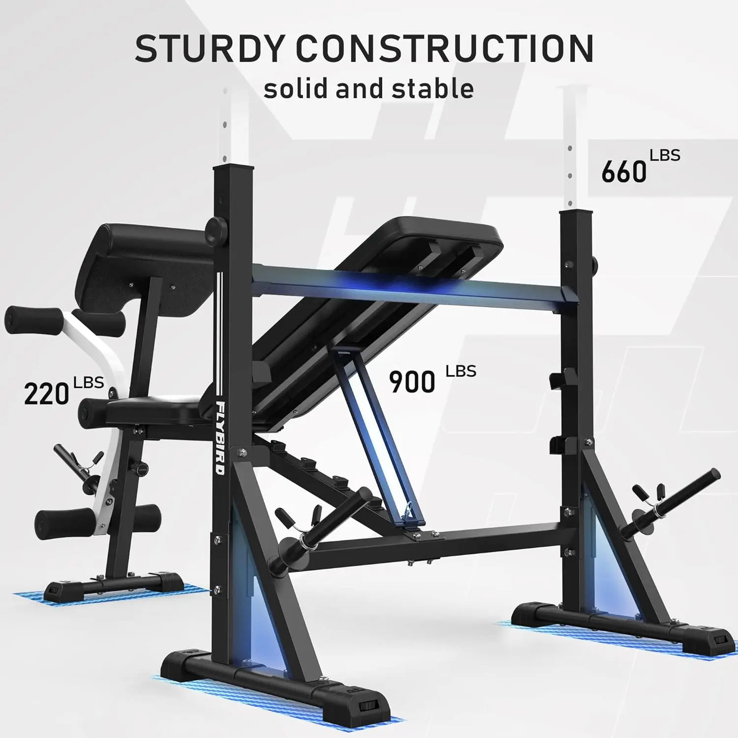 Foldable Squat Rack Chest Training Workout Bench  Training Equipment Machine Squat Rack