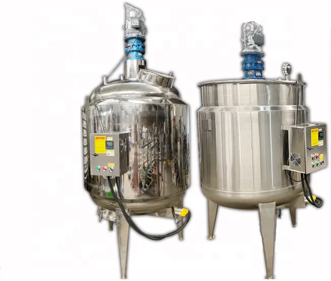 Stainless steel mixer type electric heating for hand wash liquid mixing tank