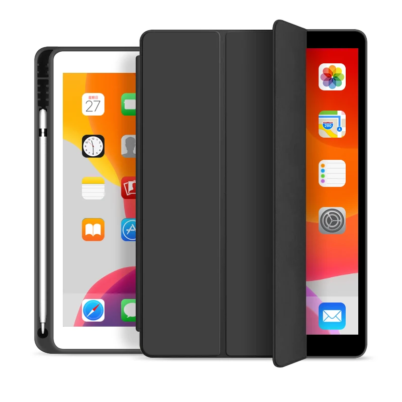  Чехол для iPad 10 2 дюйма держатель карандашей умный чехол планшета 8-го поколения