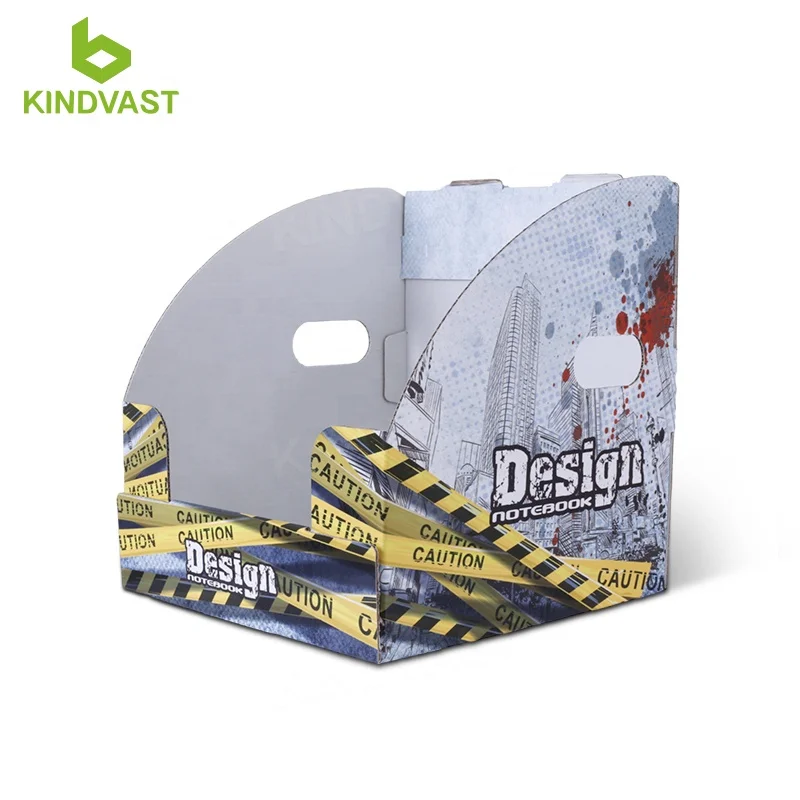 Custom retail cardboard counter display stand shop racking display racks stand for stationery