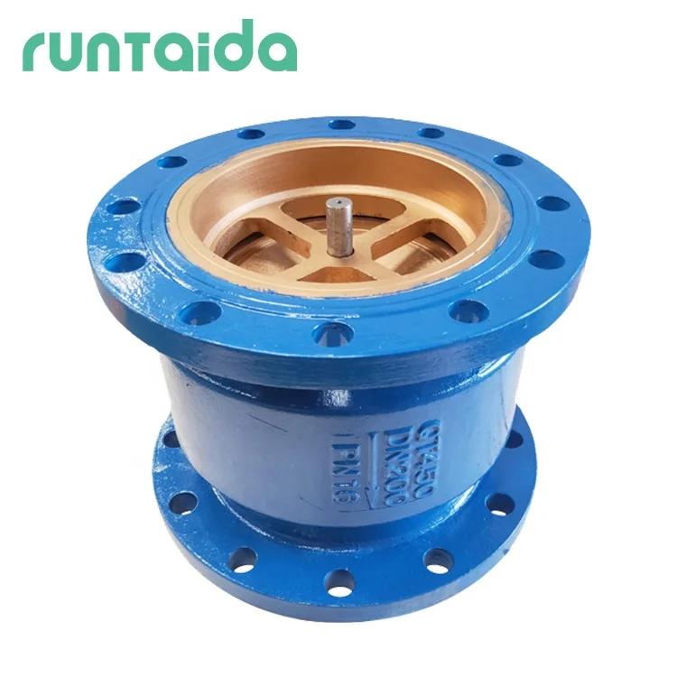 Ductile Iron PN10 DN200 Horizontal Double Flange Water Disc Check Valve