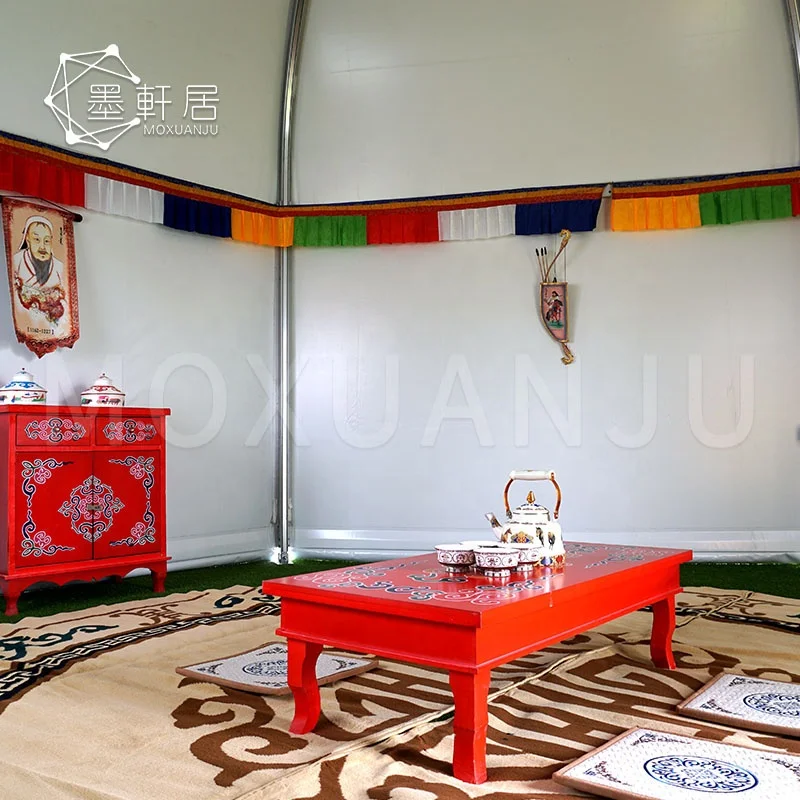 
Custom-Made Luxury Aluminium Frame Mongolian Yurt Glamping Tent for Sale 