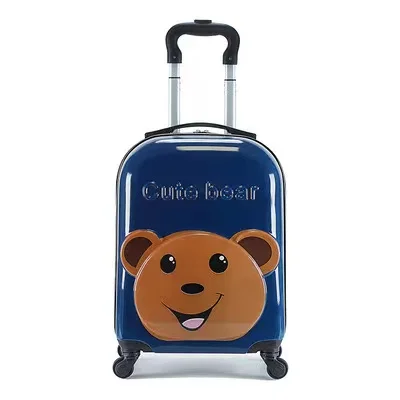 Wholesale OEM 18 inch 3D cartoon animal design cute soft ears child travel carry on suitcase trolley luggage for kids