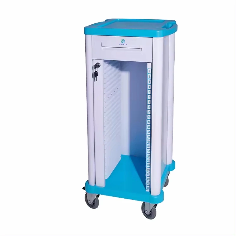 Factory price ECG ultrasound trolley Hospital computer desk notebook workstation Mobile medical trolley nursing car with printer