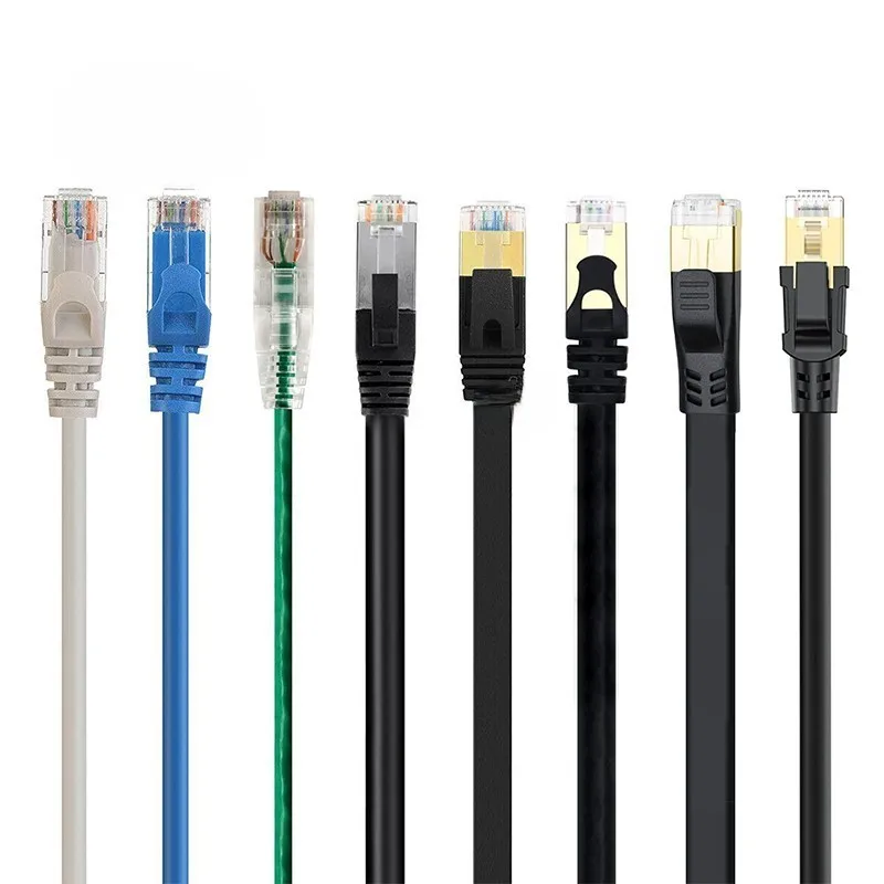 Заводская OEM плоский Cat6 Cat6A Ethernet UTP FTP 0 5 м 1 патч-корд тонкий патч-кабель