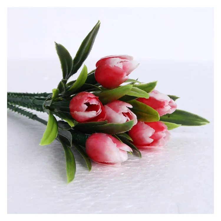 C-1264 Real Touch  Artifical Flower Tulip Bouquet With Different Color As Diy Gifts For Home Decor