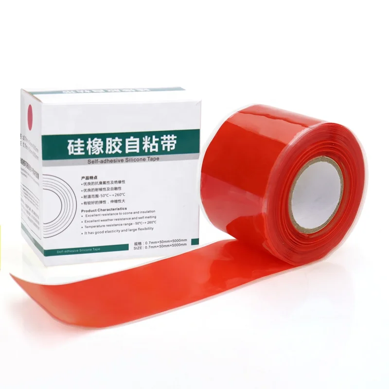0.7mm thick plumbing tape for leaks self fusing silicone tape