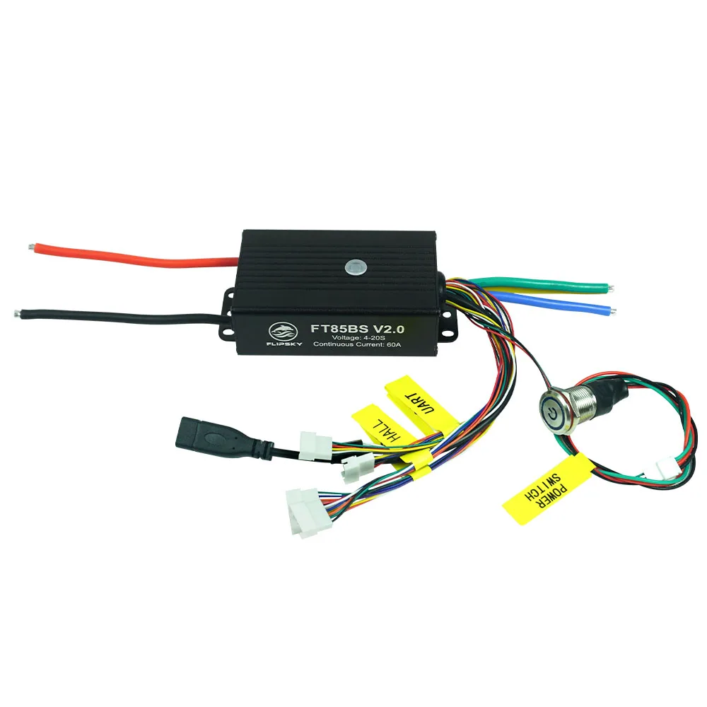 Flipsky FT85BS V2.0 60A 84V ESC Speed Controller for Electric Motorcycle EScooter Robotics Electric Gokart Conversion Kit