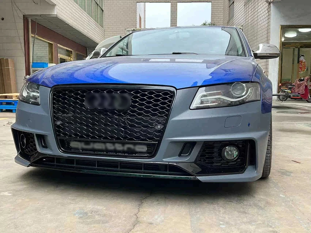 Full Set Car Front Bumper Grill Bodykit For Audi A4 B8 To Rs4 Accessories Body Kit