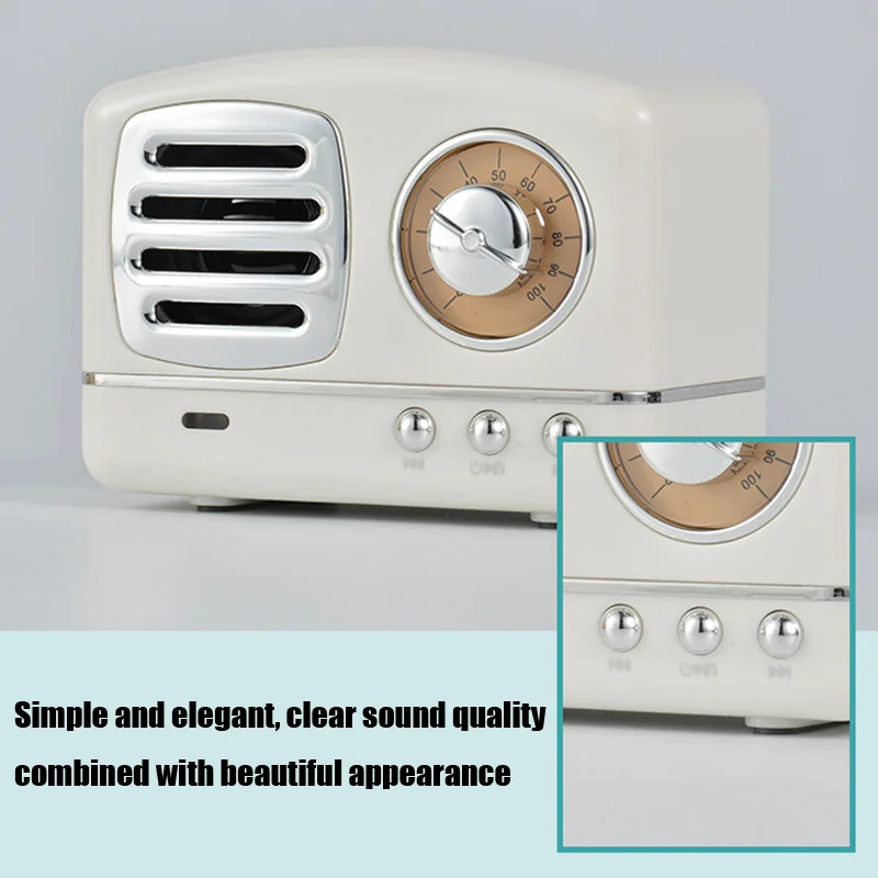 OEM/ODM Factory Wholesale Bass 3d Retro Mini Portable Boombox Speaker With FM Radio and TF Card