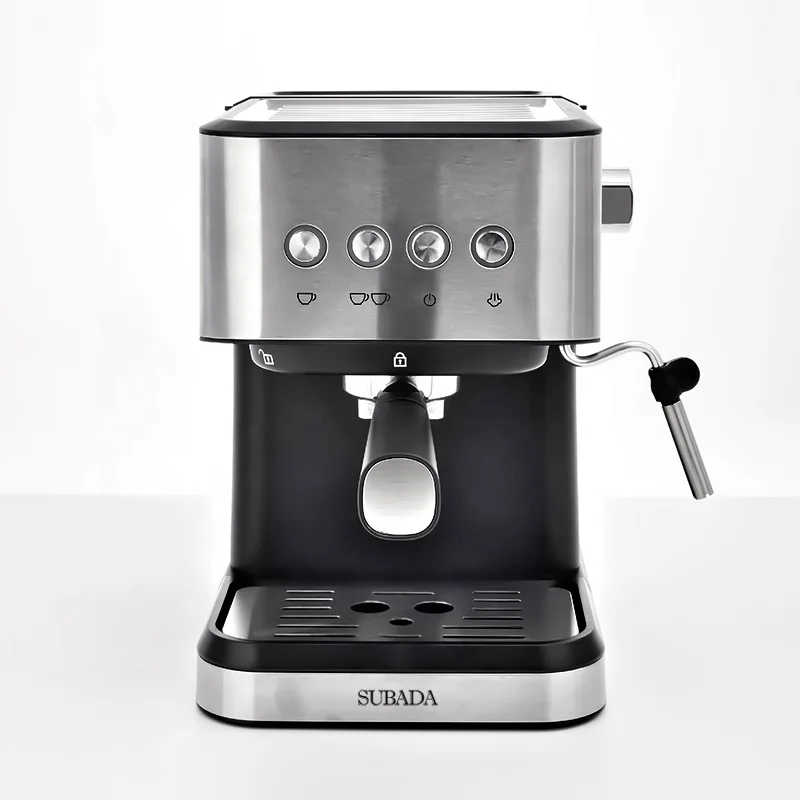 Custom Logo Espresso Coffee machine 1.5L Removable Water Tank  Cappuccino 2 cups italy coffee maker machine