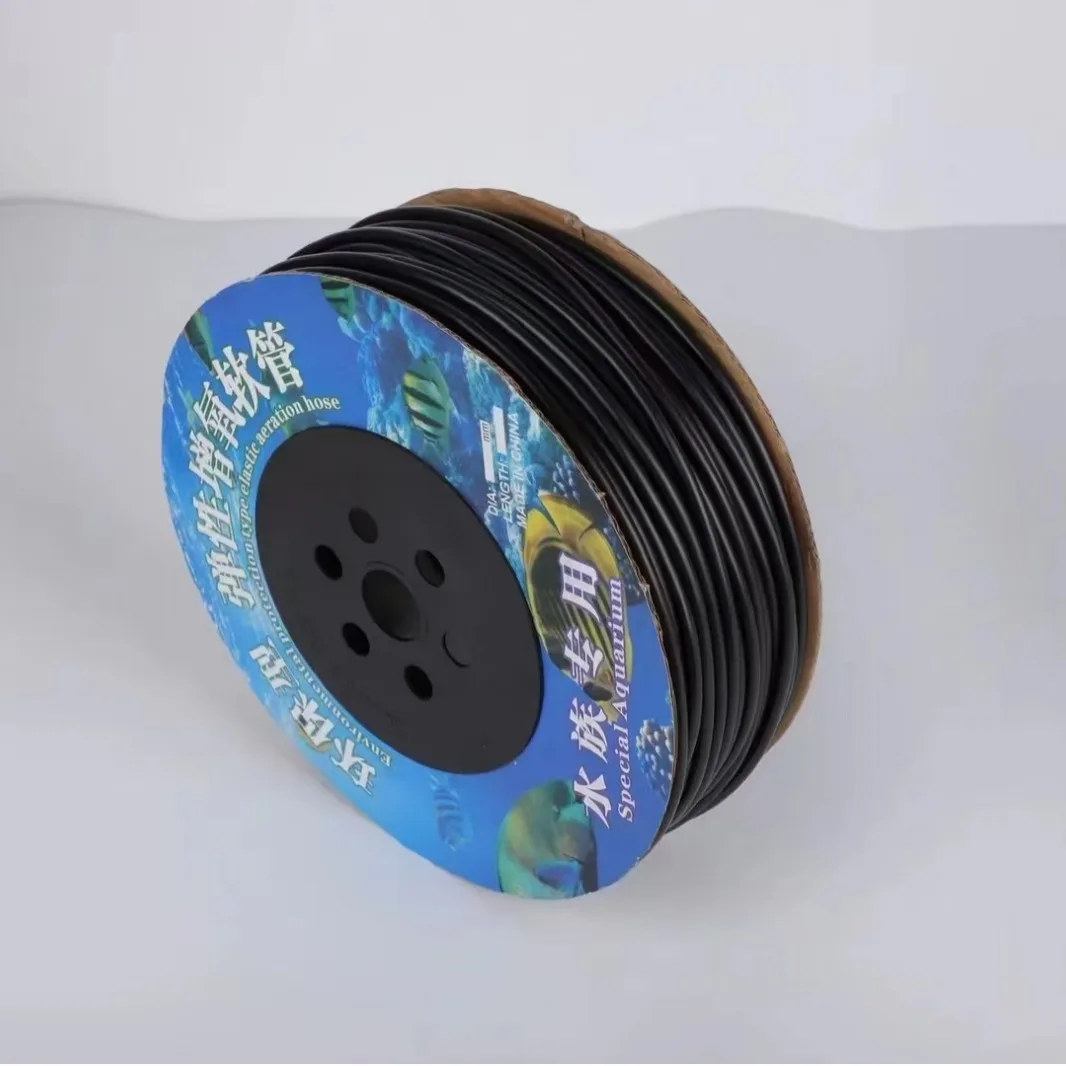 Colorful 4*6mm 100m/roll Aquarium Elastic Aeration Hose Fish Tank Air Pump Soft Pipe Flexible Oxygen Tube Line