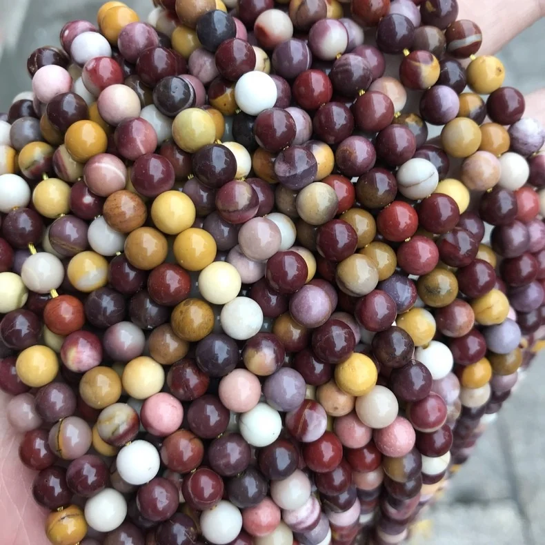 Buy Natural Stone Online Loose Round Beads Strand Moukite Mookaite Moukaite
