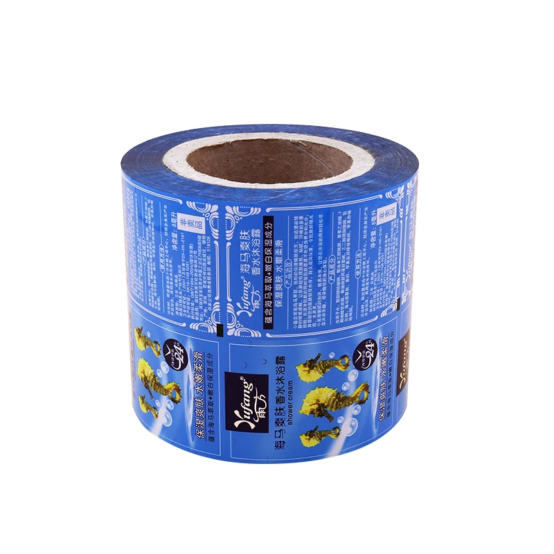 Custom printed shower gel body wash bath cream aluminum foil roll films