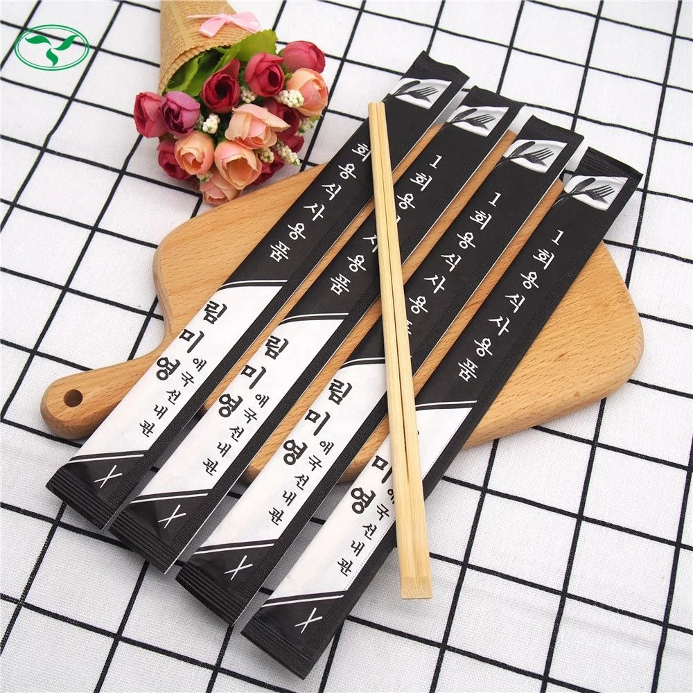 Natural Bamboo 21cm 23cm 24cm Disposable Tensoge Chopsticks Custom Chopstick Sleeves