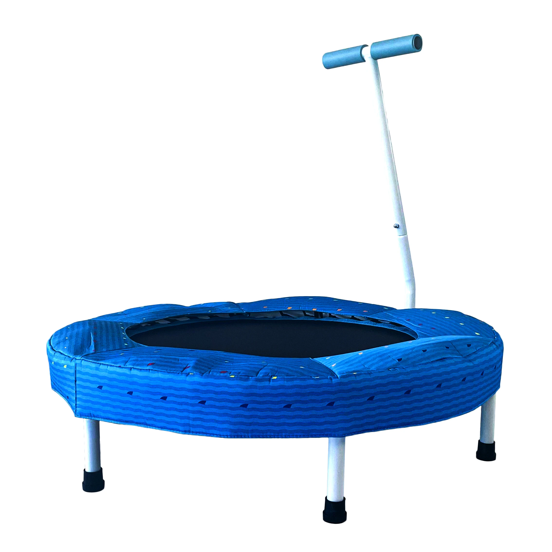 Indoor Mini Kids Trampoline Round Jumping Mat for Children Metal Exercise Trampoline With Handle