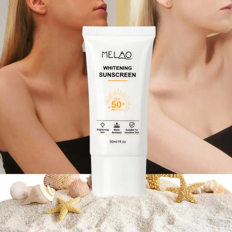 OEM/ODM MELAO Organic Sun Screen Lotion Non-greasy Vegan Broad Spectrum Moisturizing Uva/uvb Facial Sunscreen Spf 50 Korean