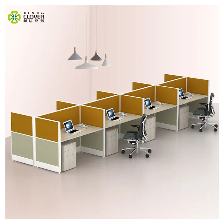 Modern office cubicle call center cubicle 8 person workstation