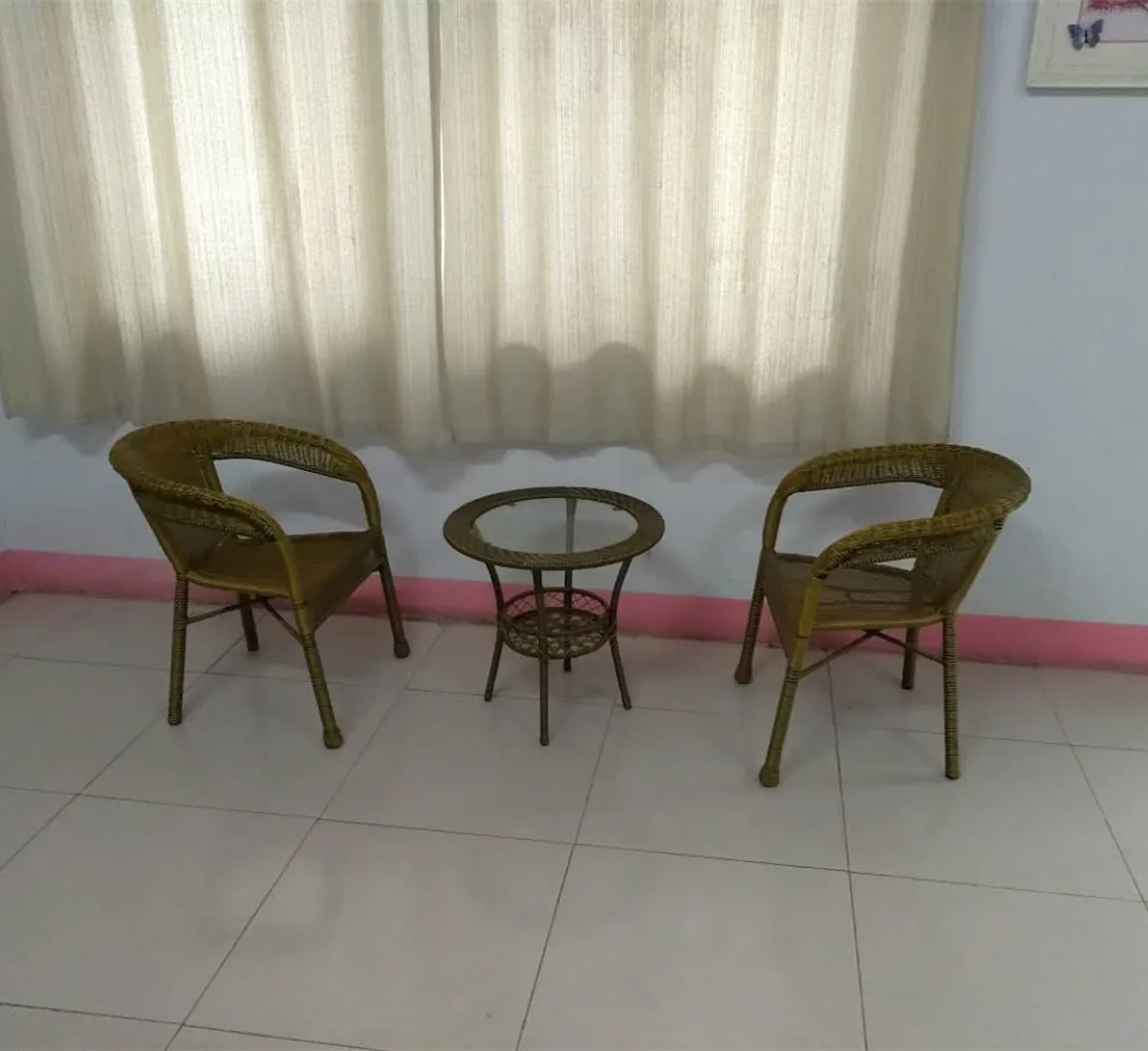 Стул ротанговый для отдыха на открытом воздухе, комплект из трех предметов, плетеный комбинированный стол, стул для балкона