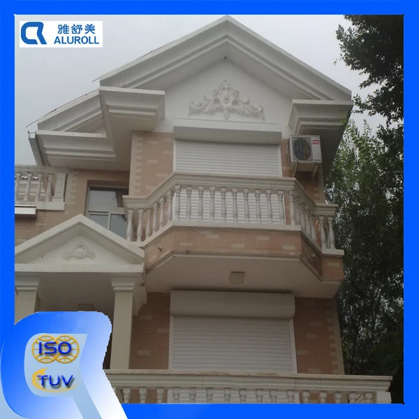 Sound Proof Roller Shutter Aluminum filled with PU foam Slat Doors and Windows