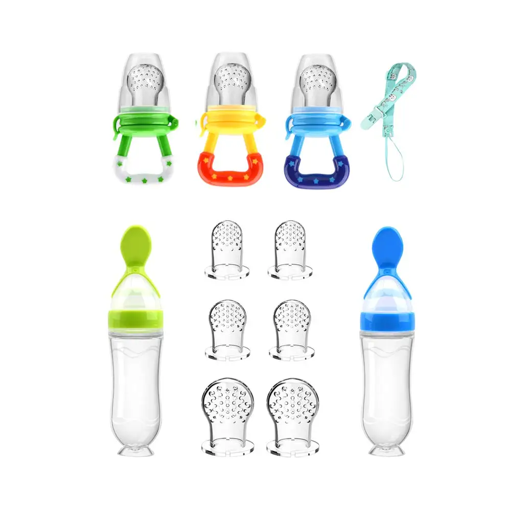 Silicone Squeeze Rice Paste Bottle  Baby Rice Paste Bottle Baby Silicone Milk Bottle Feeding Spoon for Baby