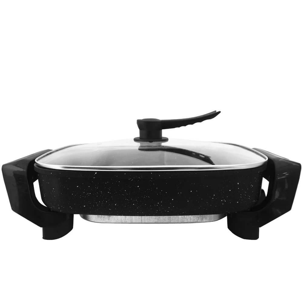 Wholesale Multi Function New Large Capacity Non Stick Hotpot Indoor Big Square Electric Fast Cooker Soup Hot Pot for Cooking