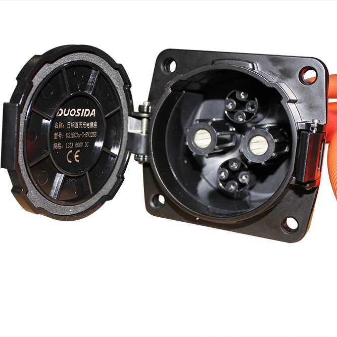 200A Chademo CCS Adapter DC Quick Charging Inlet Socket for Japanese charger station ev connnector lelctric car charger