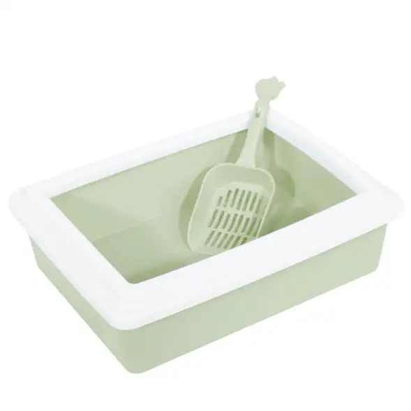 Оптовая продажа пластиковых домашний лоток-наполнитель для кошачьего туалета коробка Совок Бесплатная просеивания наполнитель кошки приучение к горшку Туалет Лоток