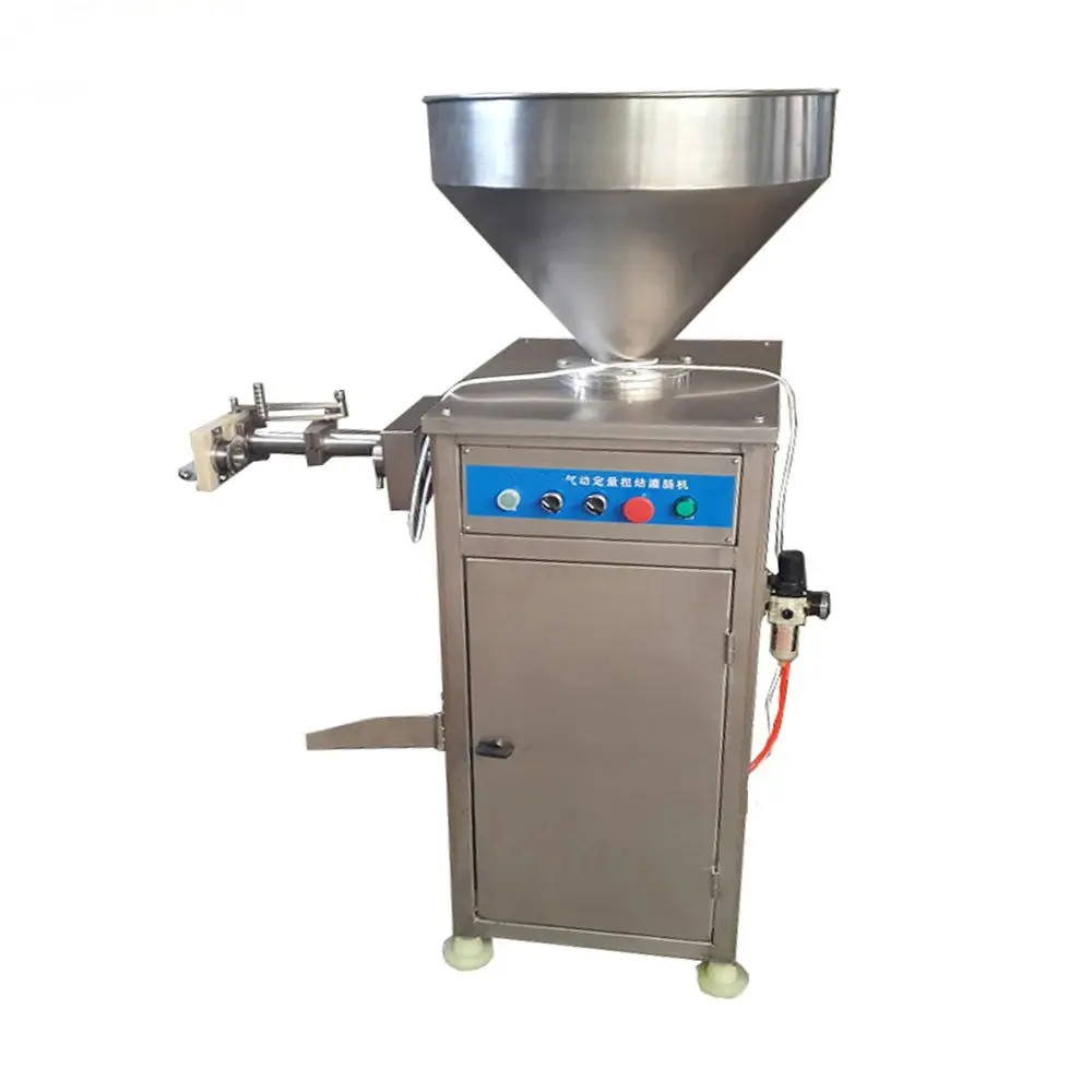 Automatic Pneumatic Sausage Stuffer Filler Sausage Tying Machine Meat Quantitative Filling Machine With Knotting Function