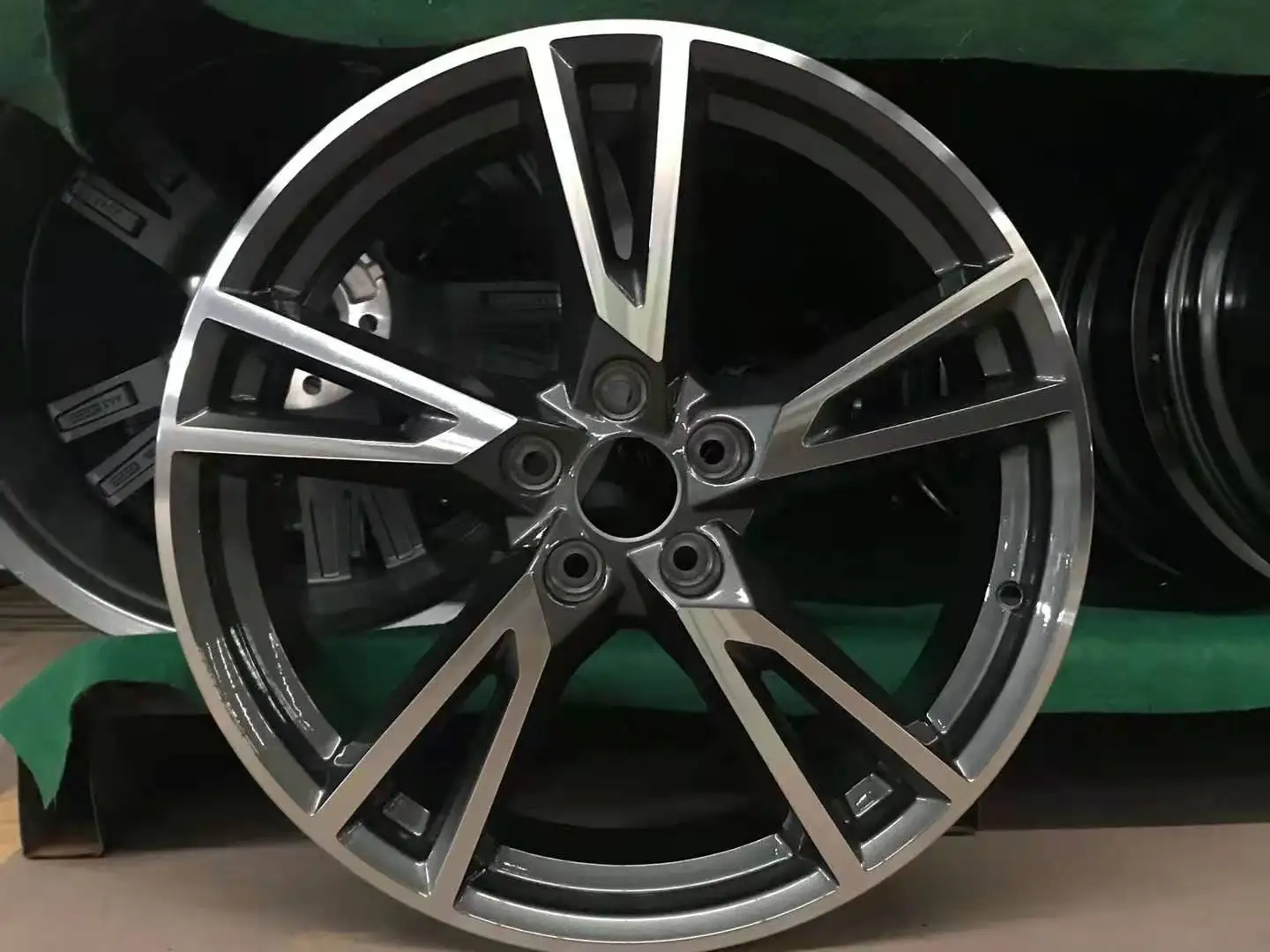 A043 Manufacturer Machined Face Rims Mags 19 Inch 5X112 Car Wheel For Audi