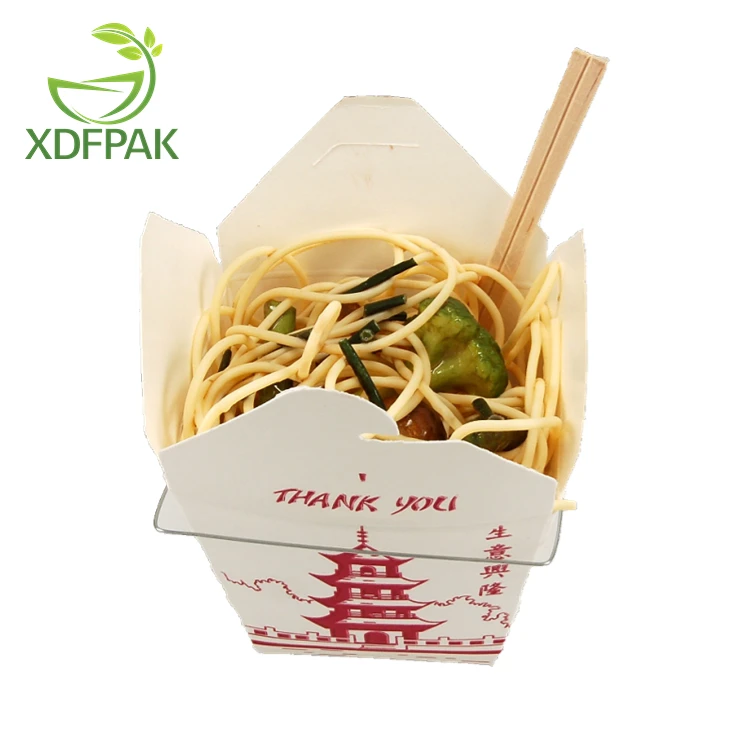 Factory chinese price fast food packaging paper take out boxes wholesale with custom print