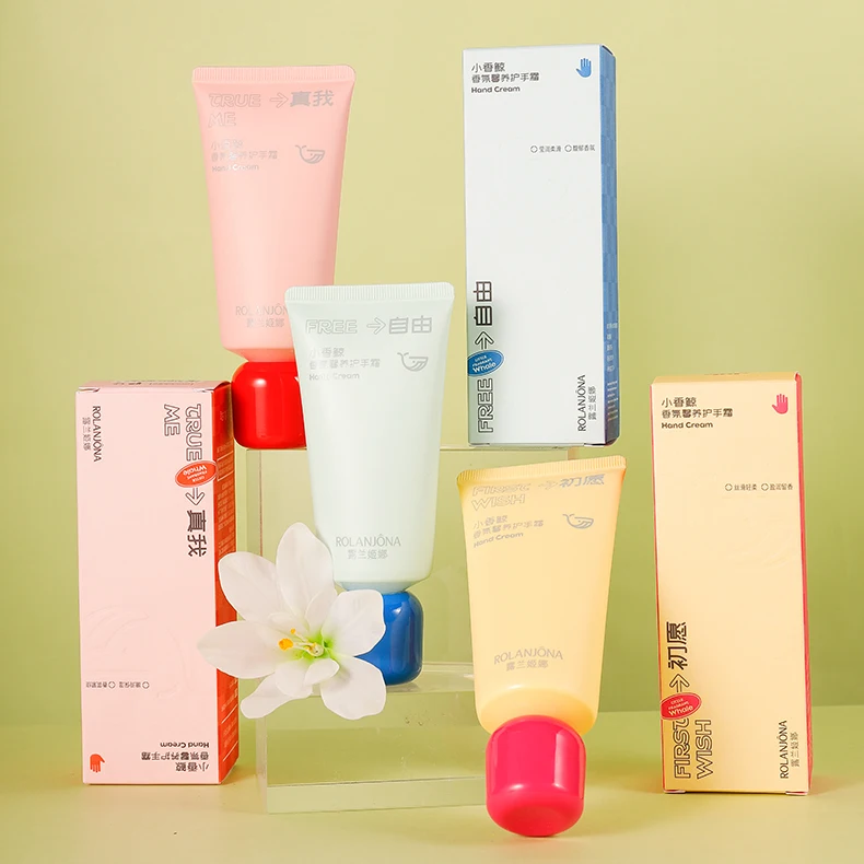 OEM ROLANJONA Moisturizing and Perfuming Hand Cream Whitening Niacinamide Floral Fragrance Hand Care Lotion For Dry Cracked 80g