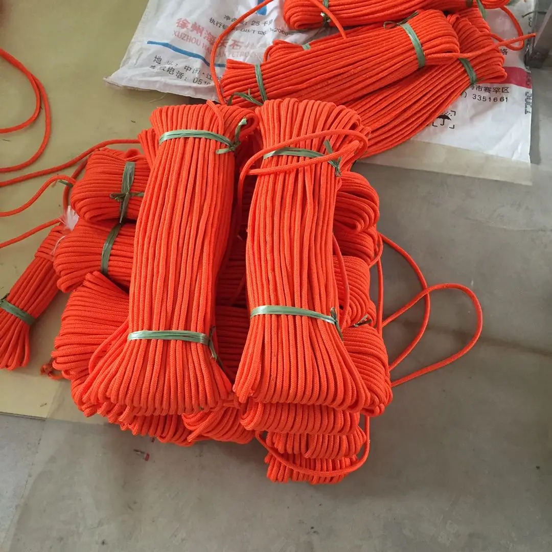 rescue safety rope 8mm composite polyester double braided rope