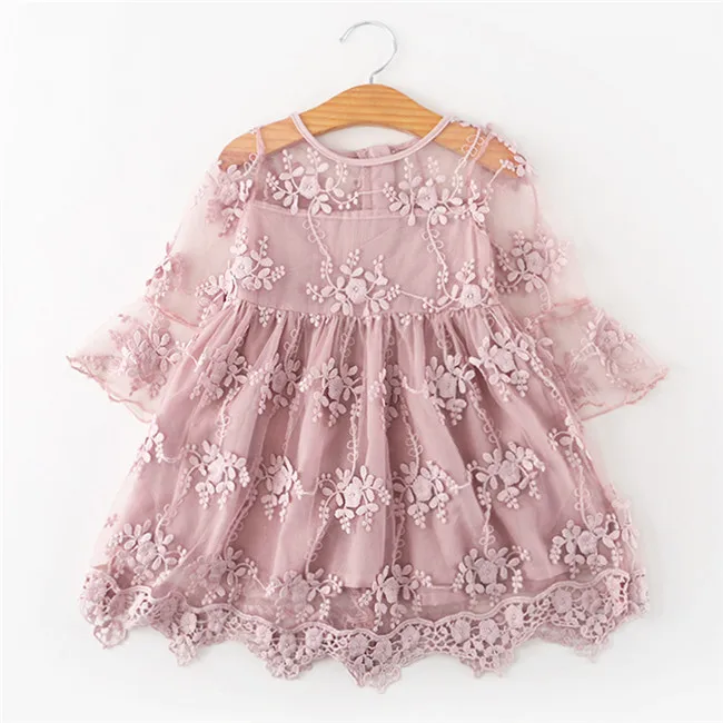 SE0095 summer and fall flower girls smocked dresses smocking floral ruffles cotton kids clothing wholesale