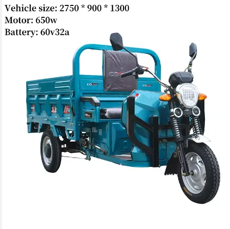 Chinese Electric Tricycle 2000w 2T  Cargo Tricycle