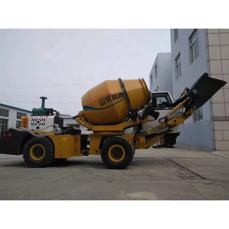 LUZUN Official Self Loading Concrete Mixer 1.6-1.8m3 Portable Diesel Mini Small Concrete Cement Mixer for Sale