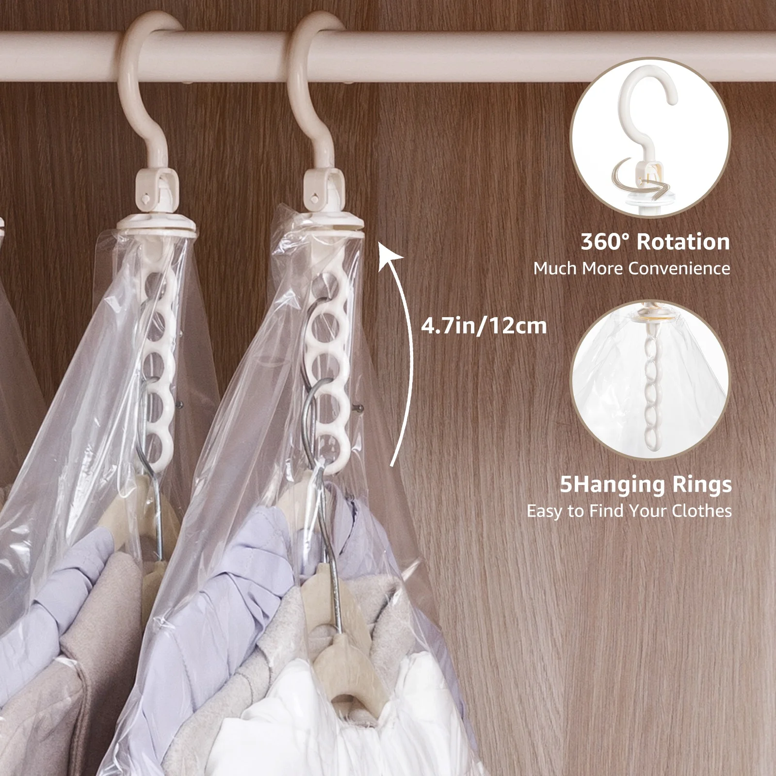 Garment Hanging Bag and Garment Compression Bag Custom Printed Vacuum Seal Household Storage Bags for Clothing
