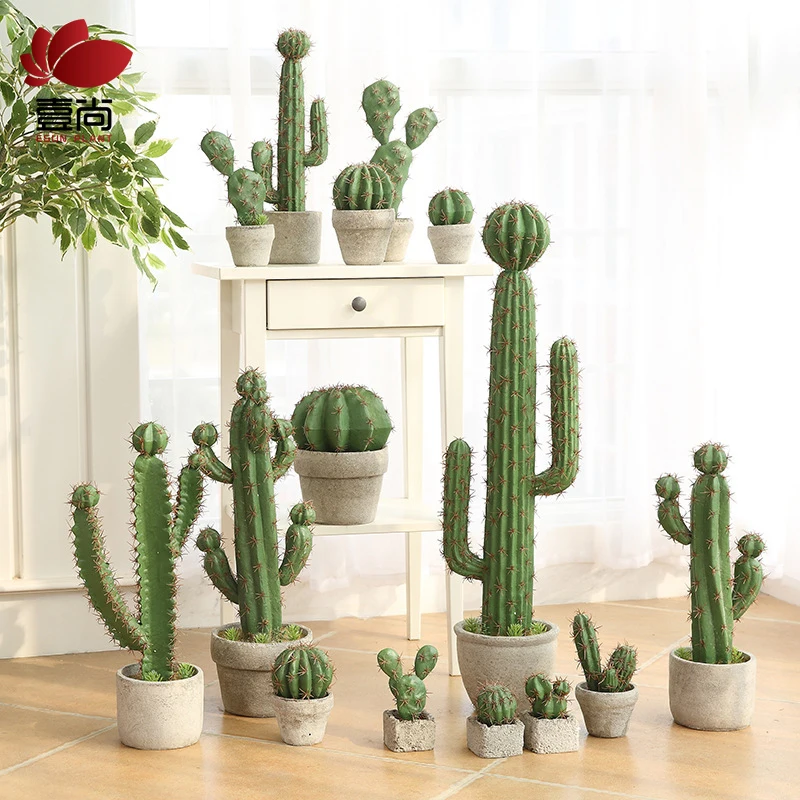 Cactus Plants Factory Direct Bonsai Cement Artificial Cactus Plants CAB0001