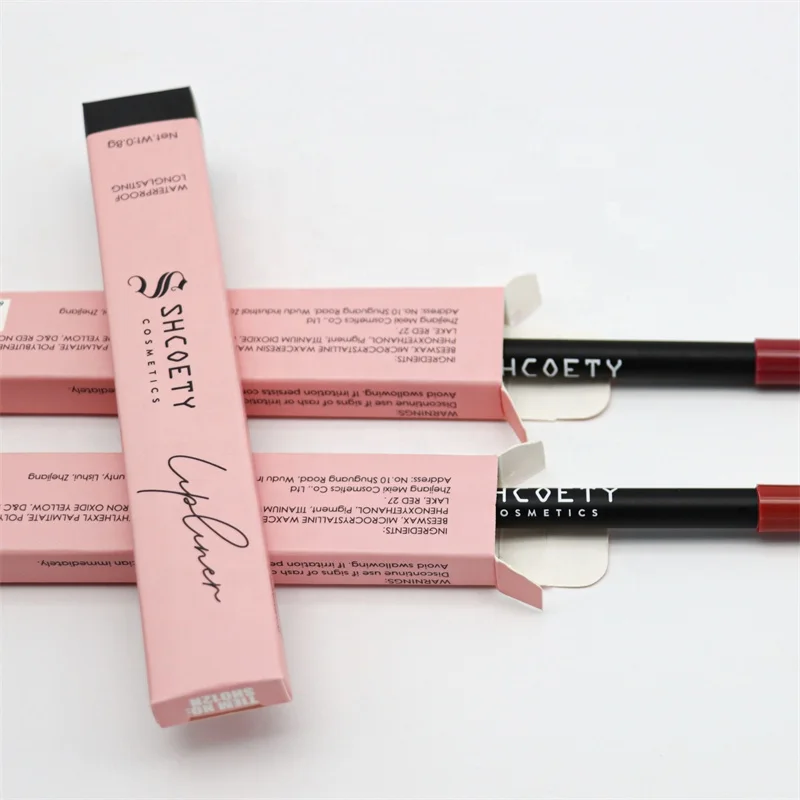Hot selling custom private label cosmetics 12 color lip Liner Long-lasting soft waterproof matte lipliner