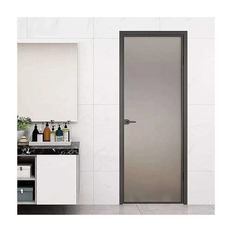 Customize Aluminum bathroom doors swing doors and glass doors