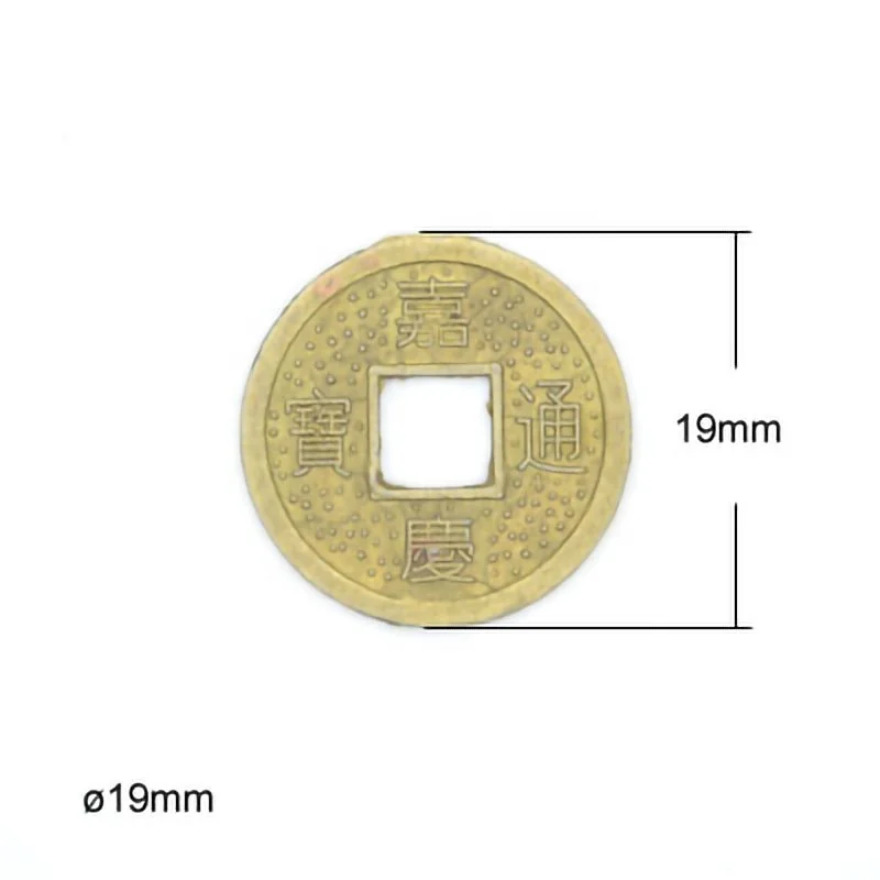 wholesale 19mm metal alloy coin antique brass China coins for crafts and Fengshui jewelry