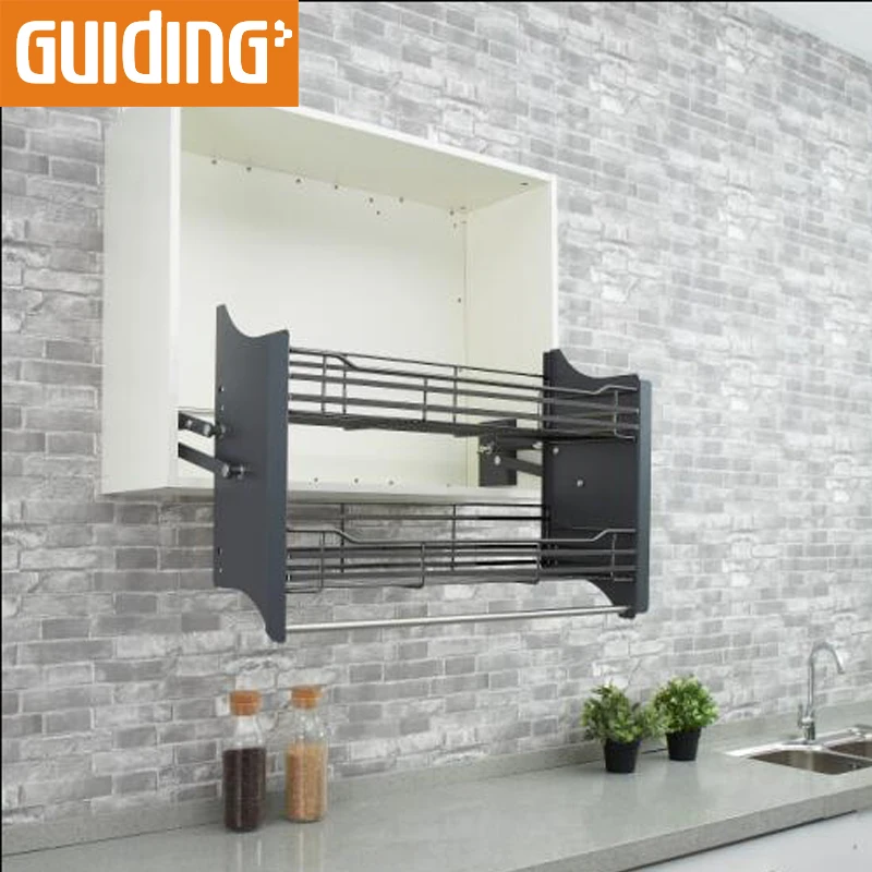Guiding Pull out drawer multifunction wire basket in pantry cabinet
