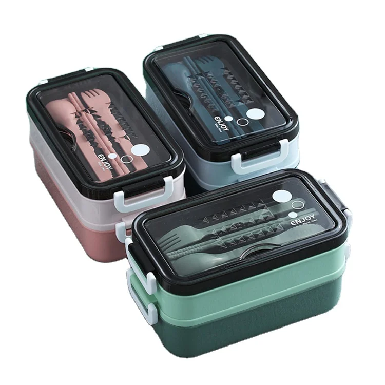 Герметичный Штабелируемый контейнер для хранения пищевых продуктов 304 нержавеющая сталь и пластик Tiffin Детские Ланч-боксы