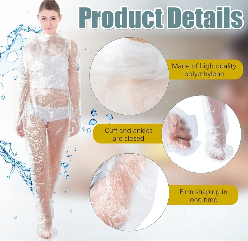 Plastic Sheeting for Body Wrap Sauna Blanket Liners Plastic Sauna Wrap Disposable Film Bathtub Bag Sauna Accessories for Beauty