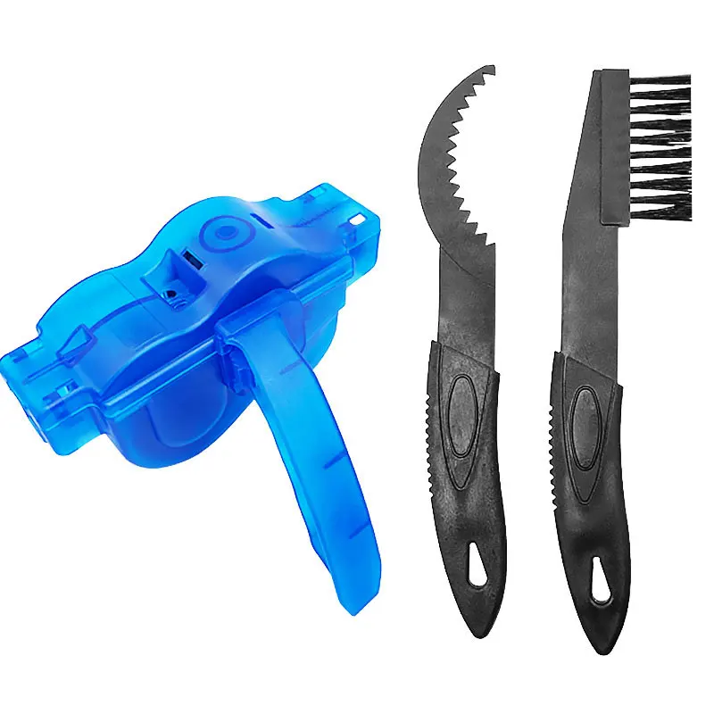 
Portable Bicycle Bike Chain Washer Cleaner Tool Bike Chain Scrubber Bicycle Outdoor Clean Brush Kit 
