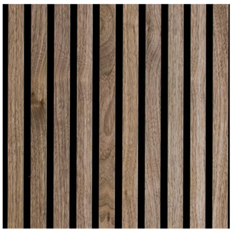 2400*600mm Soundproof Acoustic Panels  Natural Dark Smoke Wood Wool Wall Panels Wooden slat acoustic panel