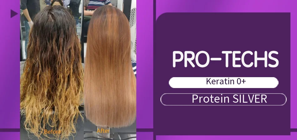 Pro-techs professional Formaldehyde Free Keratin Treatment Brazilian SILVER  Protein